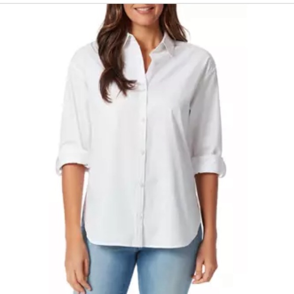 Gloria Vanderbilt Tops - Gloria Vanderbilt Women's Amanda Button Down Shirt. NWT. White. Large